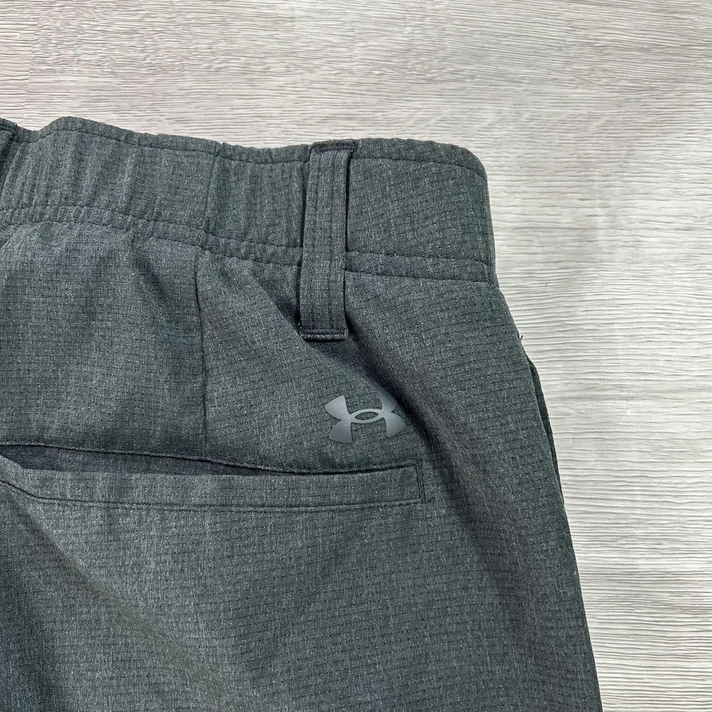 Under Armour Pants Mens 30x30 Gray‎ Woven Elastic Waist Vented Casual 1377358